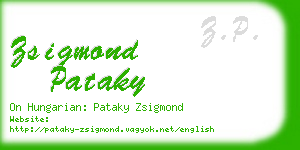 zsigmond pataky business card